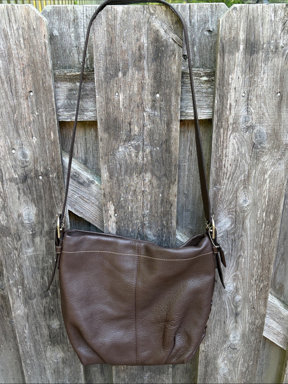Coach Vintage Style Brown Pebbled Leather Soho Duffle Bag F15064